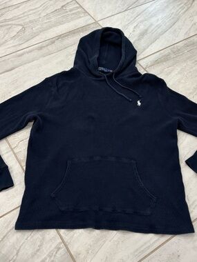 Polo Ralph Lauren Navy Waffle-Knit Hoodie